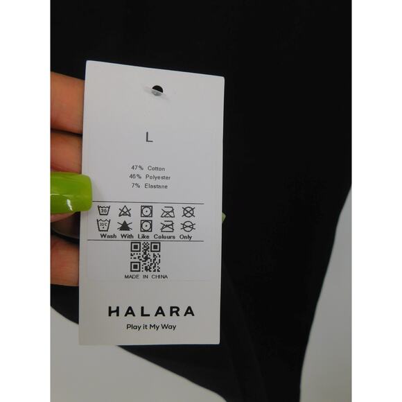 NWT Halara Women's Black High Waisted Split Bodycon Midi Skirt Size Large - Picture 6 of 7